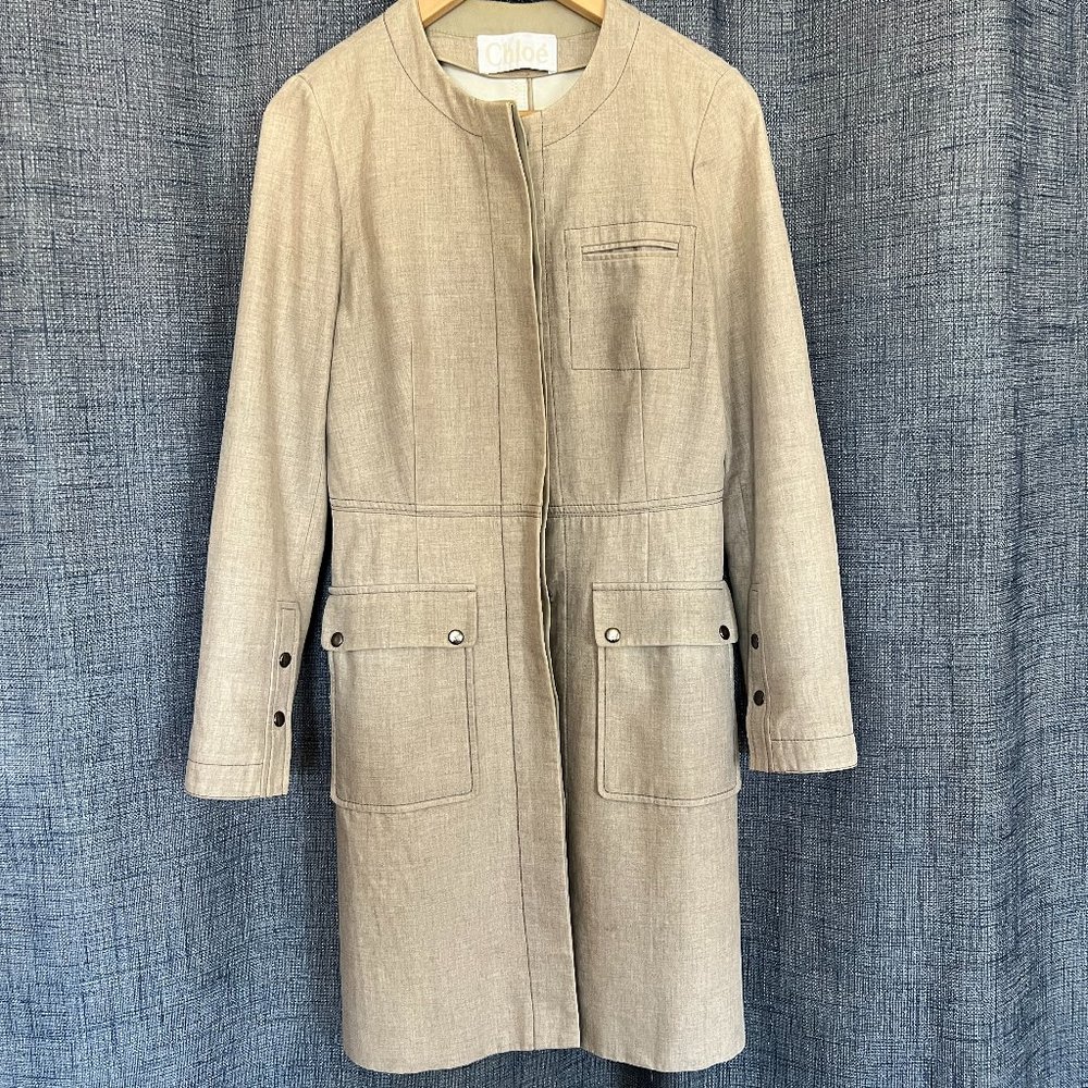 CHLOE Linen Blend Jacket (Freshly Dry-Cleaned!)